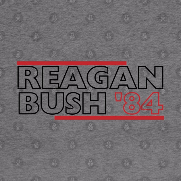 Reagan Bush '84. Funny Phrase, Presidential Campaign 1984 by JK Mercha